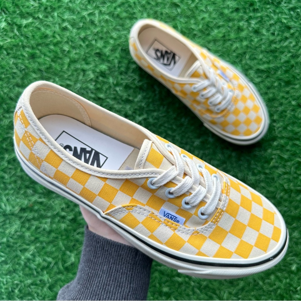 Vans Authentic 44 Dx Anaheim Factory Yellow Checkerboard - Picture 1 of 8